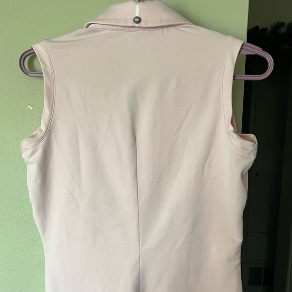 Adidas adiPURE Baby Pink Collared Golf Top - Picture 2 of 5